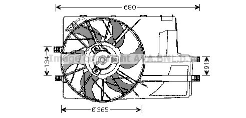 AVA QUALITY COOLING Ventilators, Motora dzesēšanas sistēma MS7516